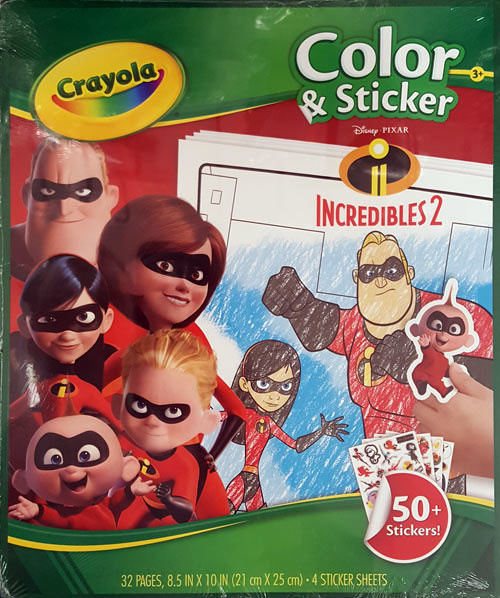 Incredibles 2, The 	 Color & Sticker