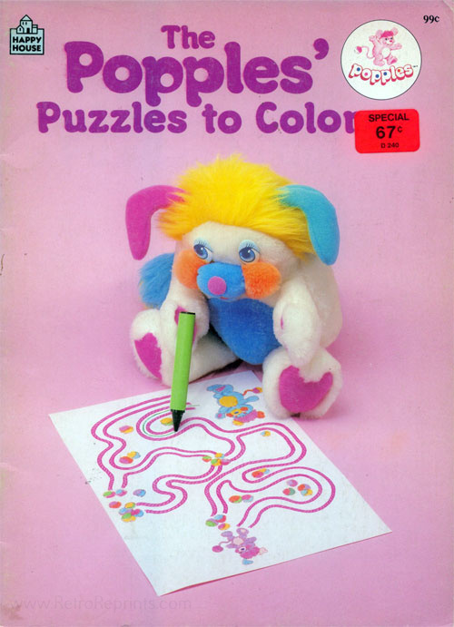 Popples Puzzles to Color