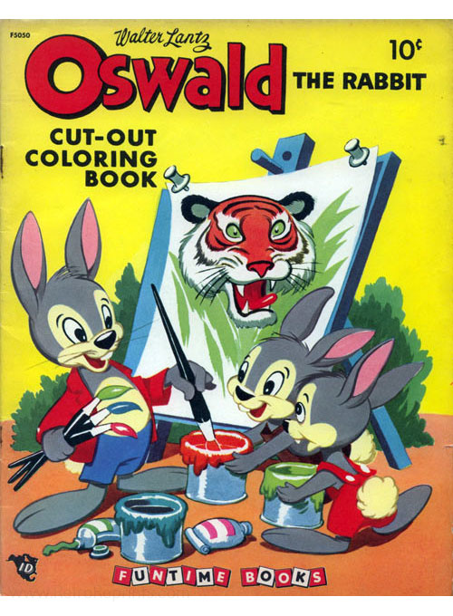 Oswald the Lucky Rabbit (Lantz) Cut-Out Coloring Book