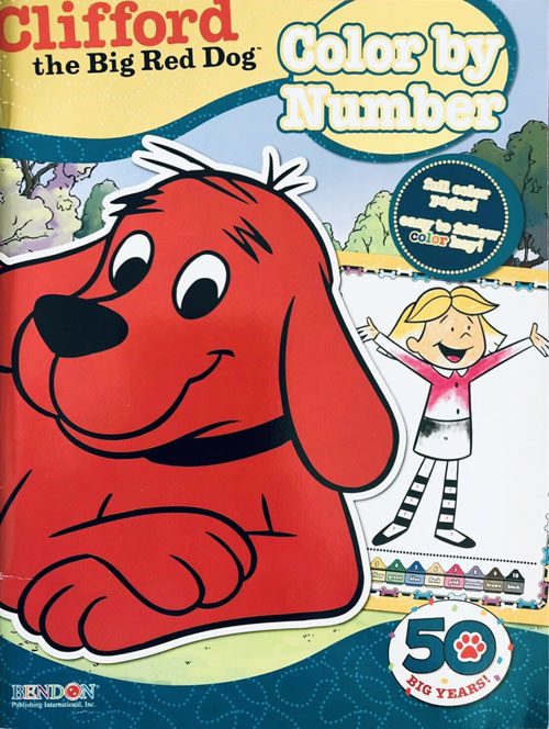 Clifford the Big Red Dog Color By Number