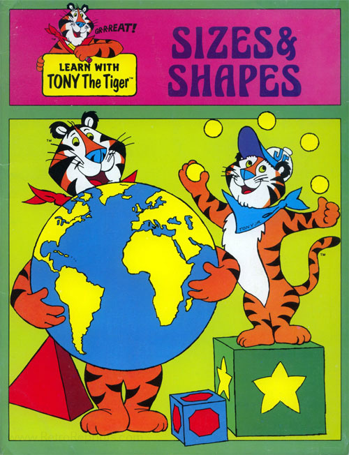 Commercial Characters Tony the Tiger: Sizes and Shapes