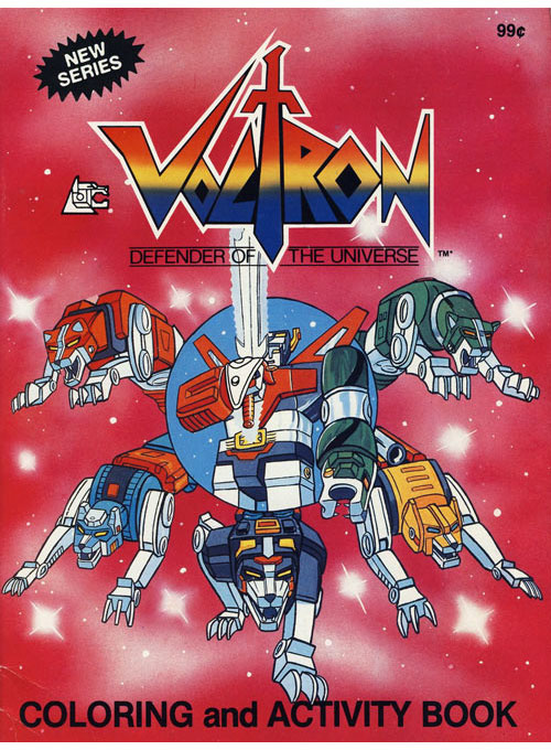 Voltron: Defender of the Universe coloring and activity book