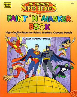 DC Super Heroes Paint n Marker Book