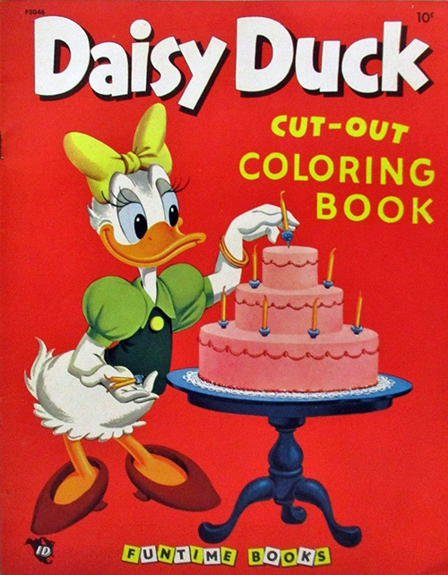 Daisy Duck Cut-Out Coloring Book