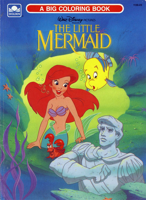 Little Mermaid (Big Coloring Book; 1989) Golden Books : Retro Reprints