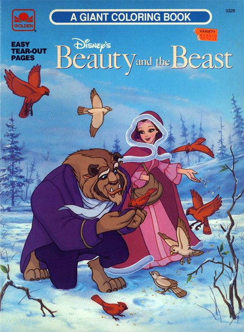 Disney Famous Scene Coloring Book Adult JAPAN Beauty and the Beast