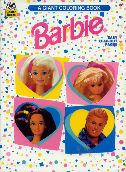 Vintage Barbie Giant Coloring Book (140 pages) Golden Book 1983