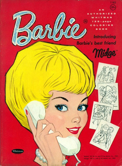 Vintage barbie hot sale coloring book